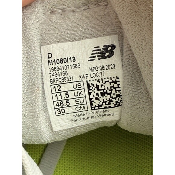 New Balance Fresh Foam X 1080 v13 Mens Size 12 Gray White Running Shoes Sneakers main image 13